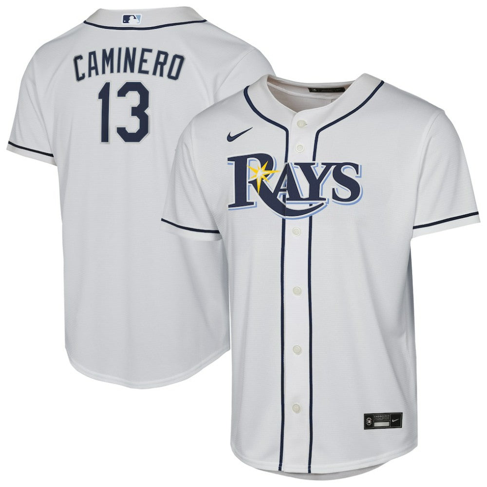 Junior Caminero Tampa Bay Rays Youth Home Replica Player Jersey White