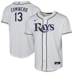 Junior Caminero Tampa Bay Rays Youth Home Replica Player Jersey White