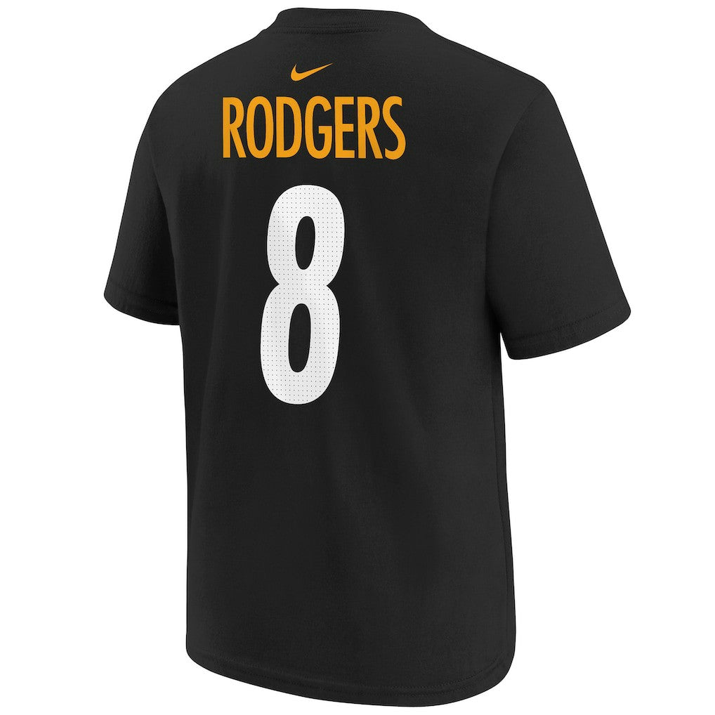 Aaron Rodgers Pittsburgh Steelers Youth Player Name & Number T-Shirt - Black for sale