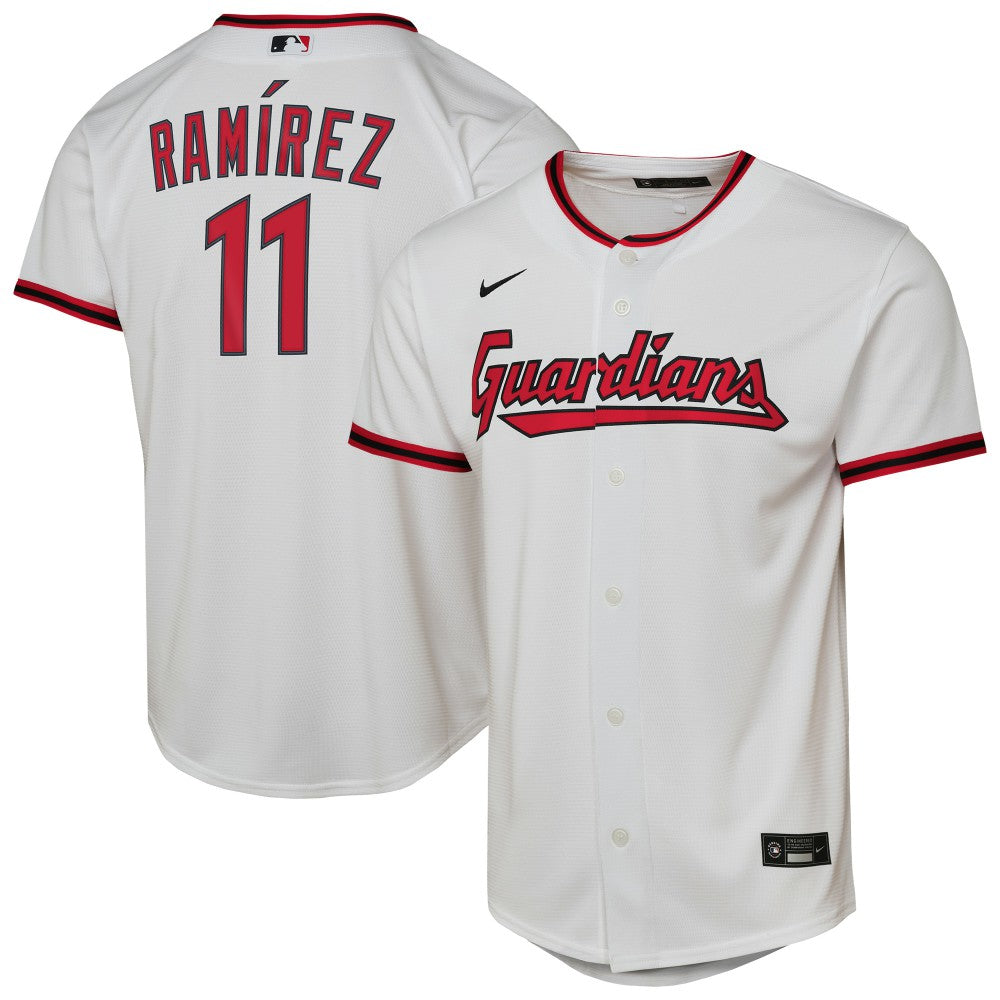 José Ramírez Cleveland Guardians Youth Home Replica Player Jersey White