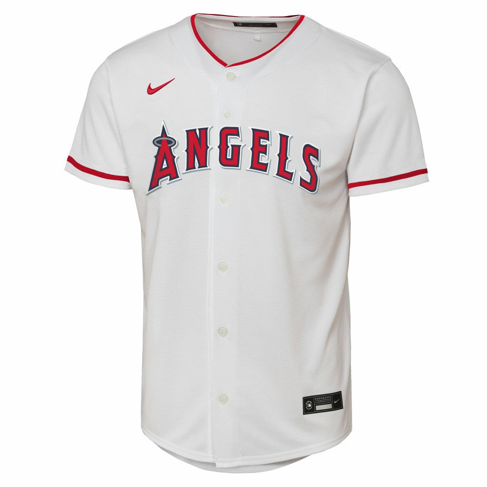 Mike Trout Los Angeles Angels Youth Home Replica Player Jersey White