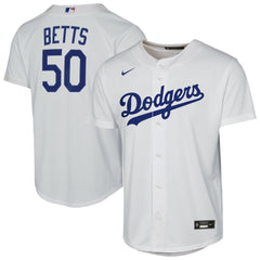 Mookie Betts Los Angeles Dodgers Youth Home Replica Player Jersey White
