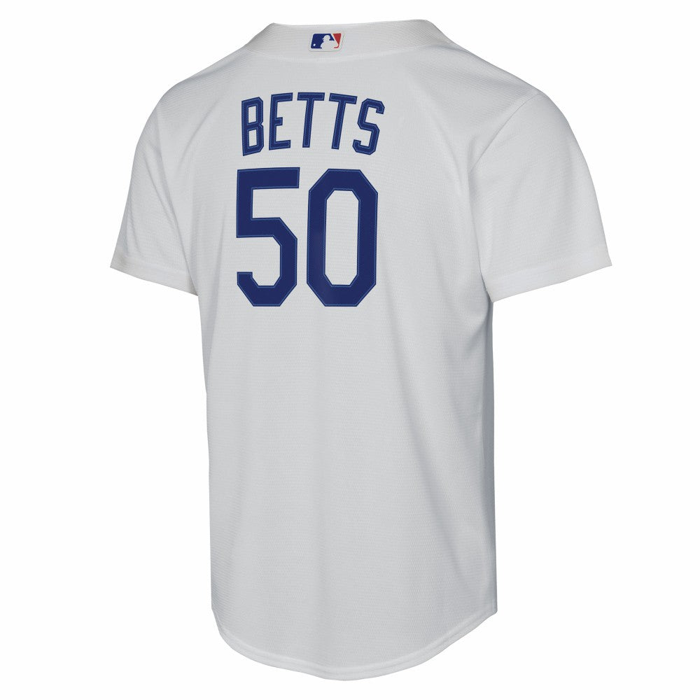 Mookie Betts Los Angeles Dodgers Youth Home Replica Player Jersey White