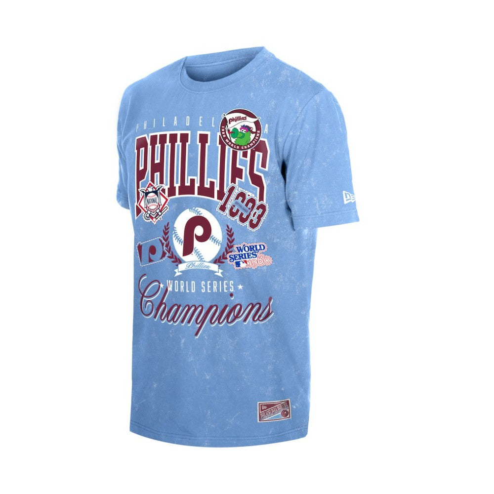 Philadelphia Phillies Mineral Wash T-Shirt Light Blue