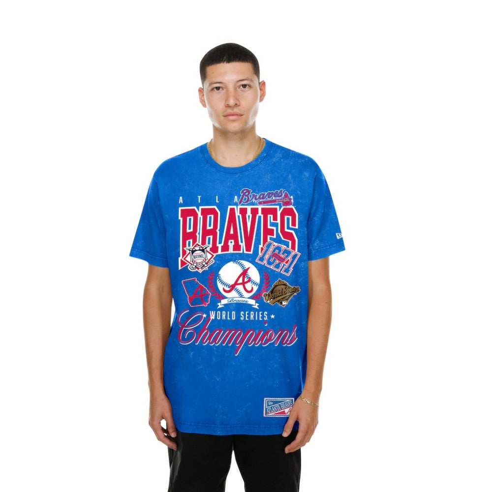 Atlanta Braves Mineral Wash T-Shirt Royal