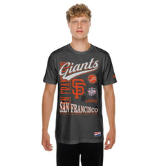 San Francisco Giants  Oversized Throwback Distressed T-Shirt Black