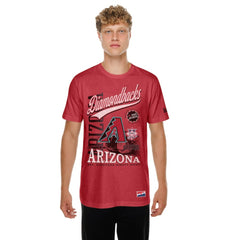 Arizona Diamondbacks  Oversized Throwback Distressed T-Shirt Red