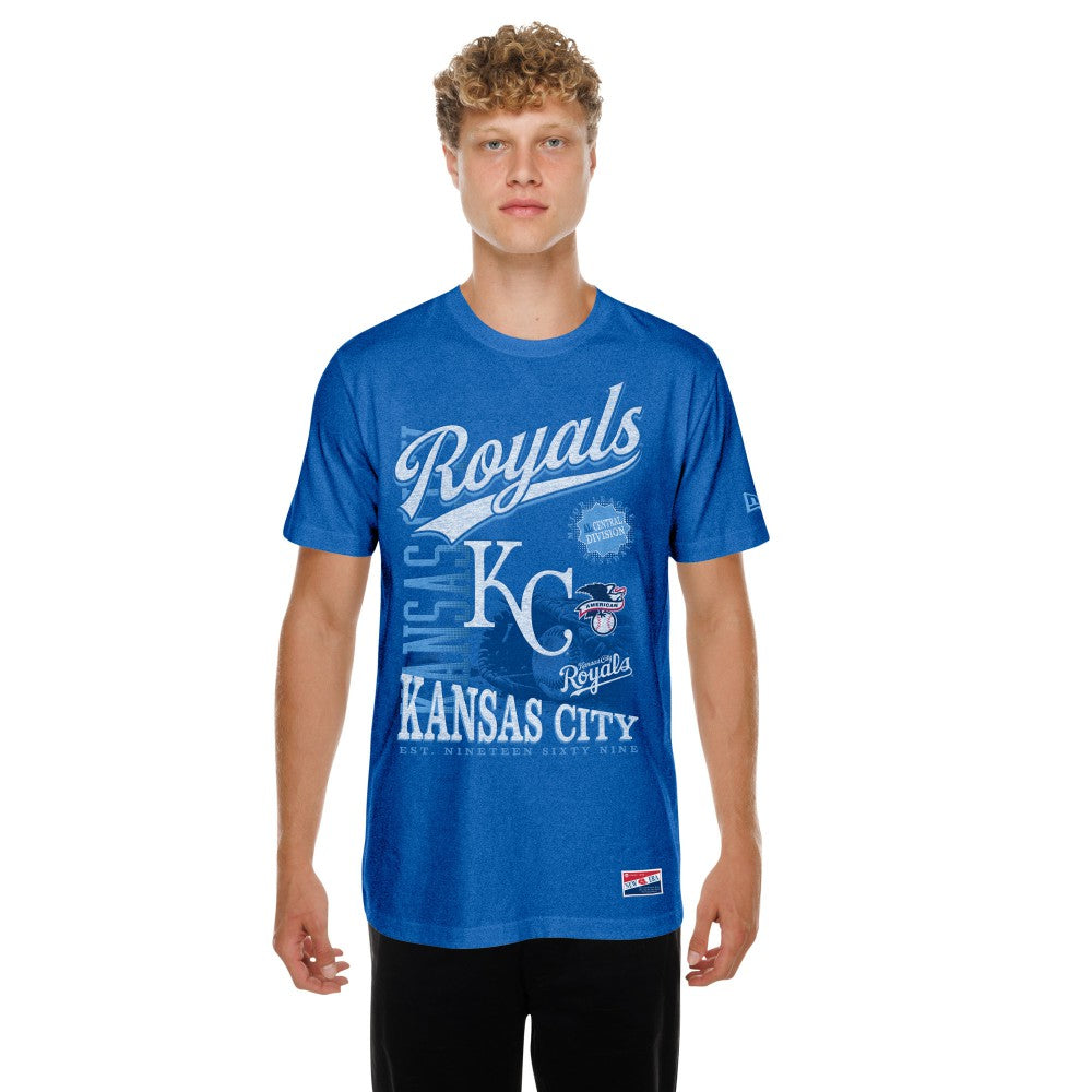 Kansas City Royals  Oversized Throwback Distressed T-Shirt Royal