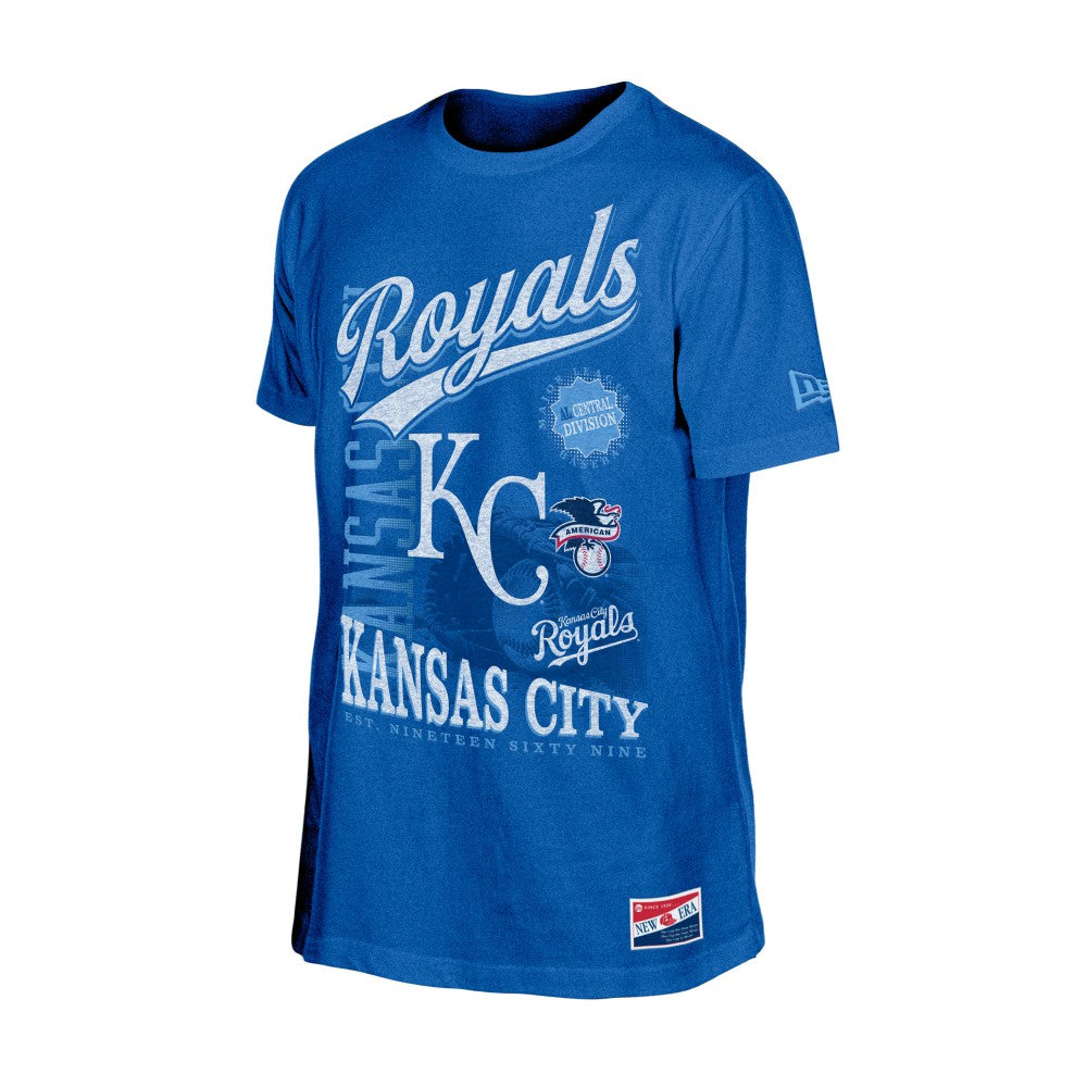 Kansas City Royals  Oversized Throwback Distressed T-Shirt Royal