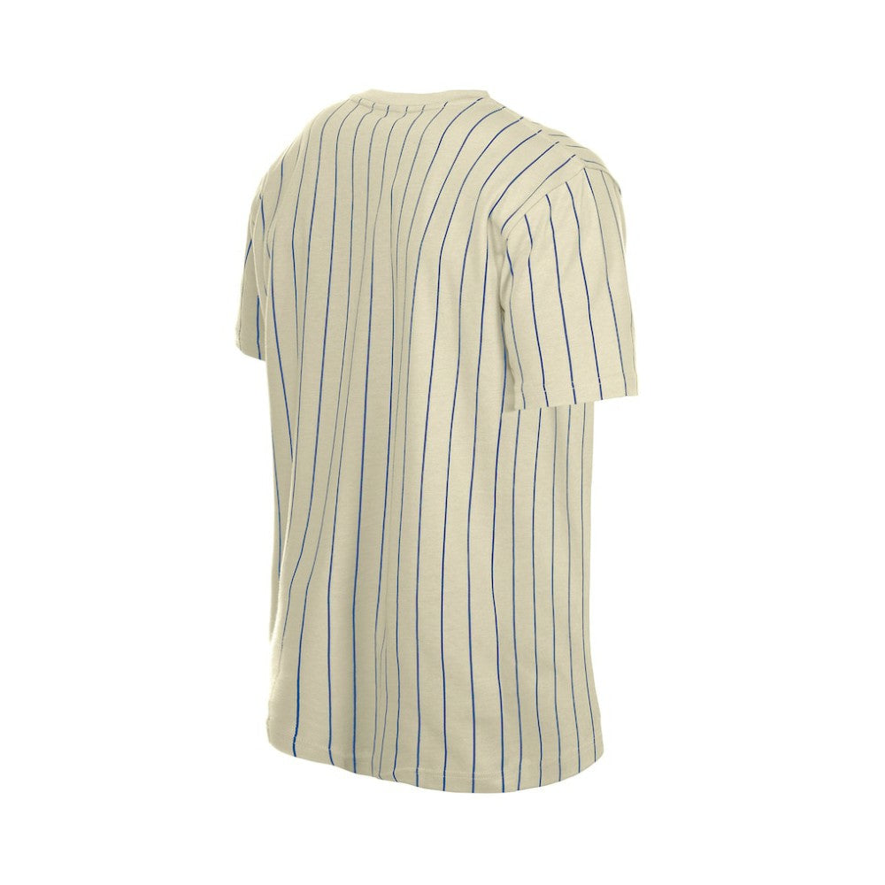 Atlanta Braves Throwback Meshback Pinstripe T-Shirt Cream