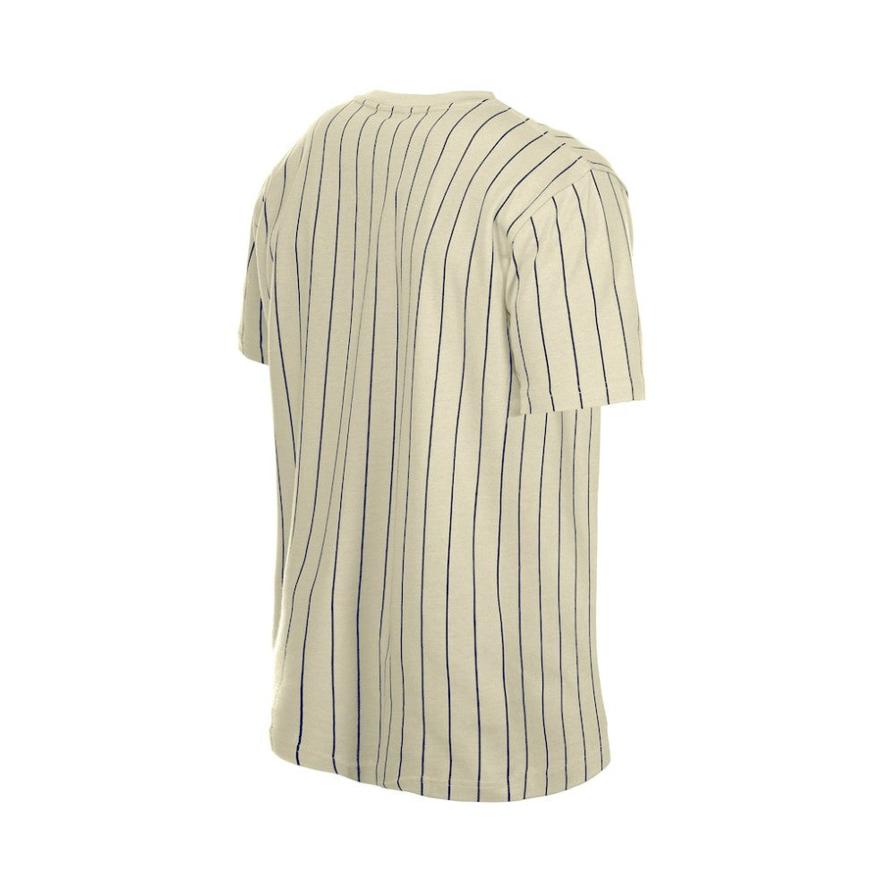 Chicago Cubs Throwback Meshback Pinstripe T-Shirt Cream