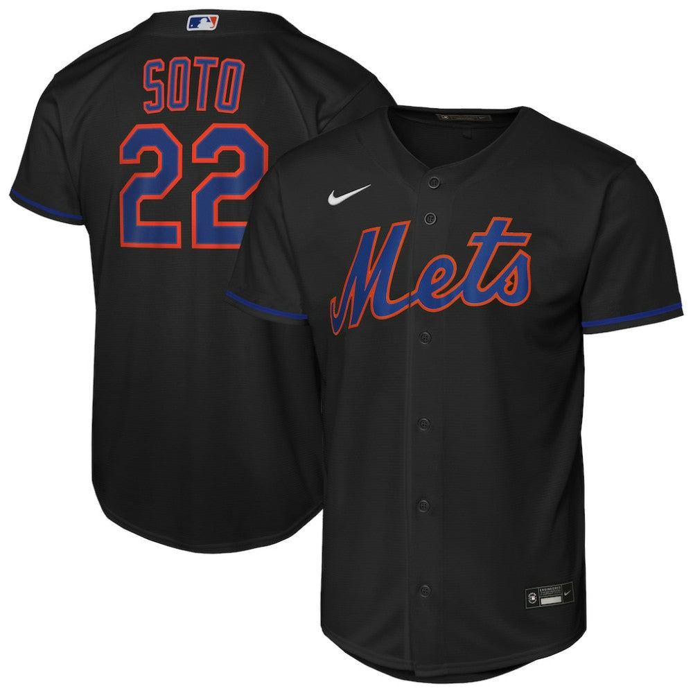Juan Soto New York Mets Youth Alternate Replica Jersey Black