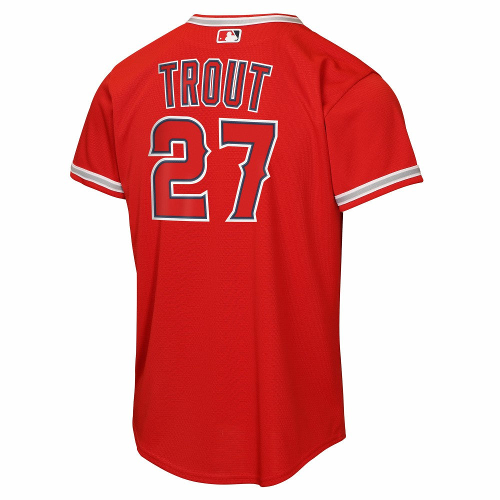 Mike Trout Los Angeles Angels Youth Alternate Replica Jersey Red