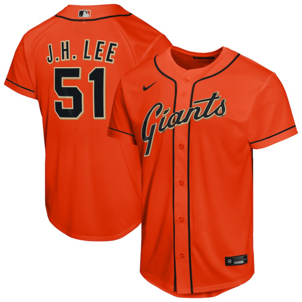 Jung Hoo Lee San Francisco Giants Youth Alternate Replica Jersey Orange