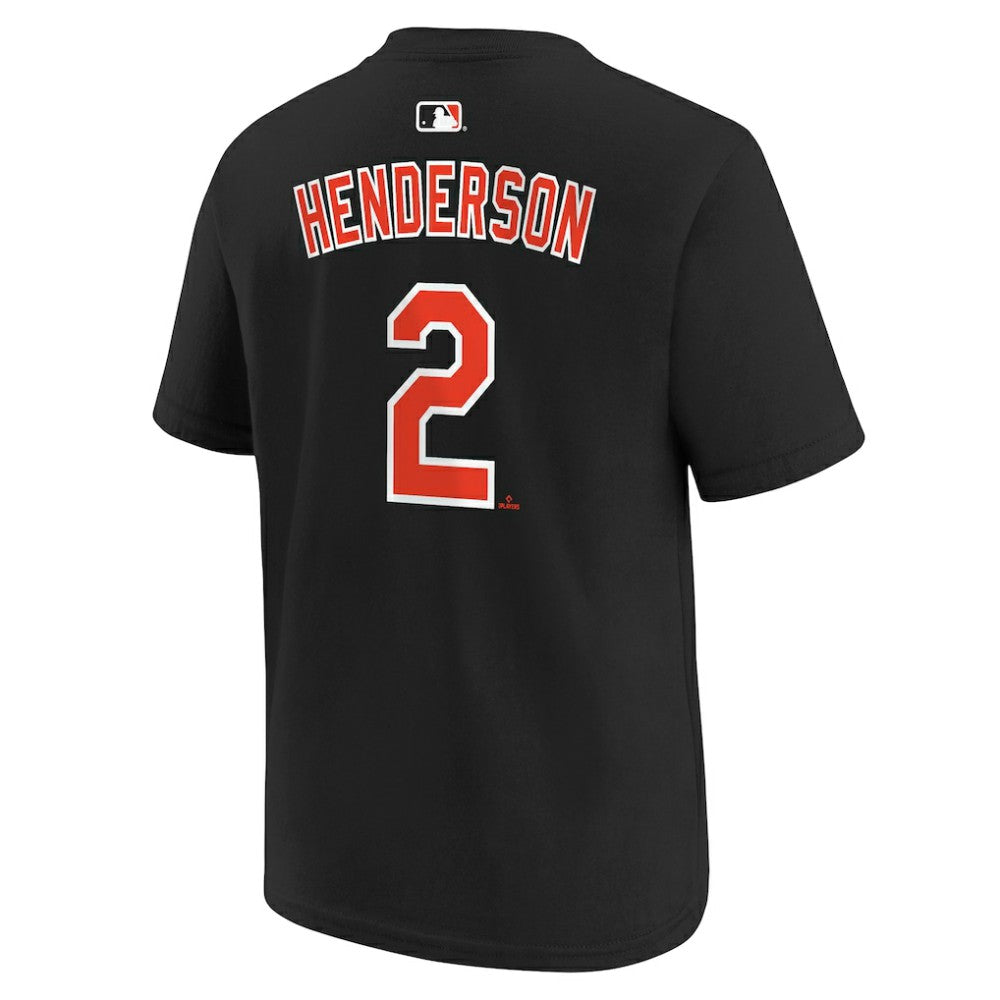 Gunnar Henderson Baltimore Orioles Youth Name & Number T-Shirt Black