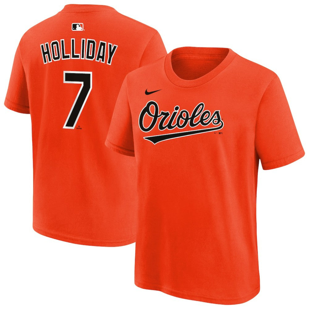 Jackson Holliday Baltimore Orioles Youth Name & Number T-Shirt Orange