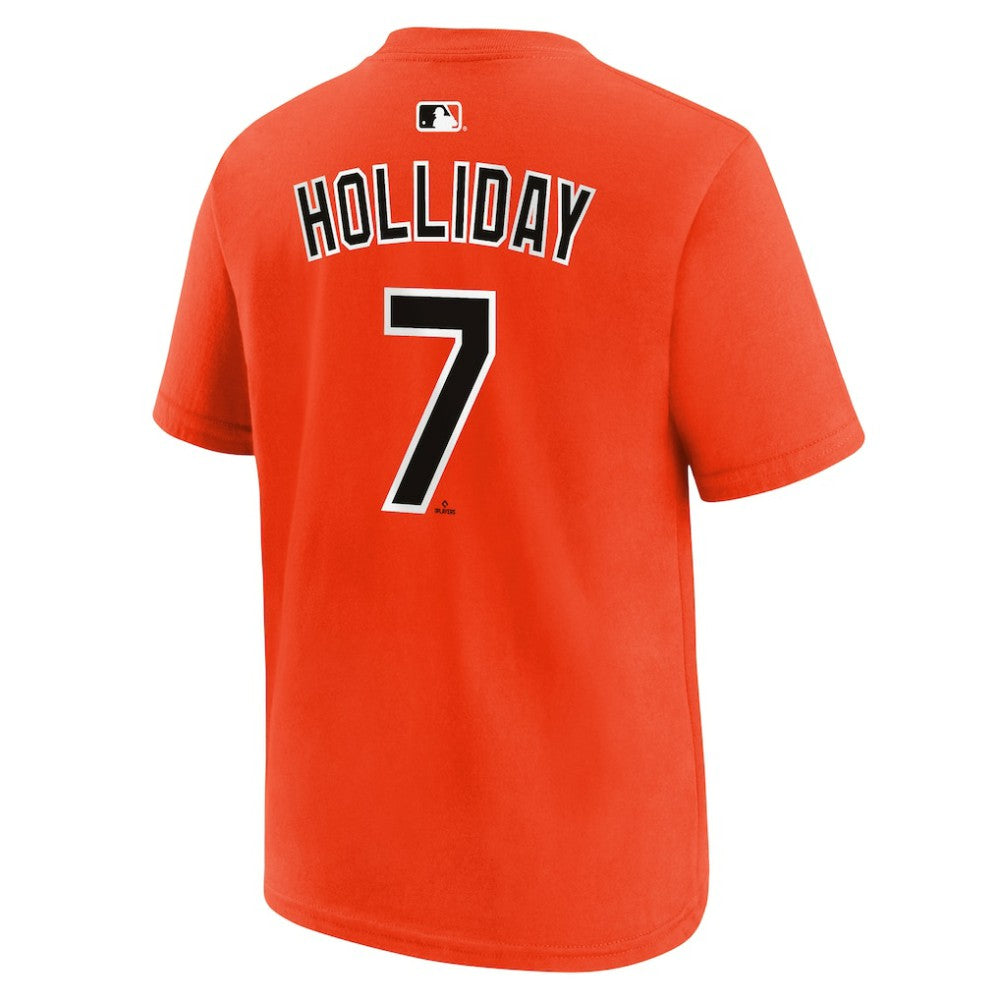 Jackson Holliday Baltimore Orioles Youth Name & Number T-Shirt Orange