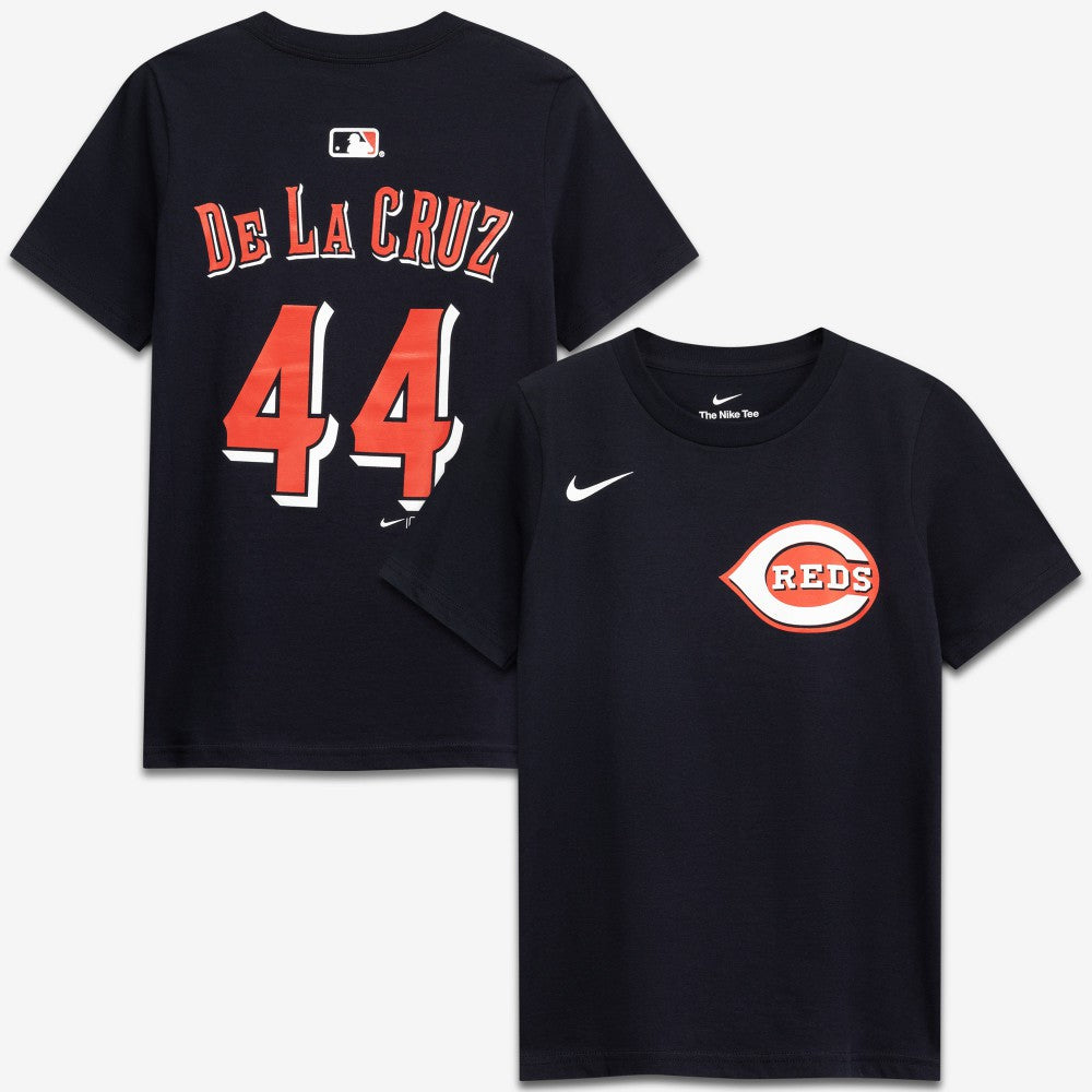 Elly De La Cruz Cincinnati Reds Youth Name & Number T-Shirt Black