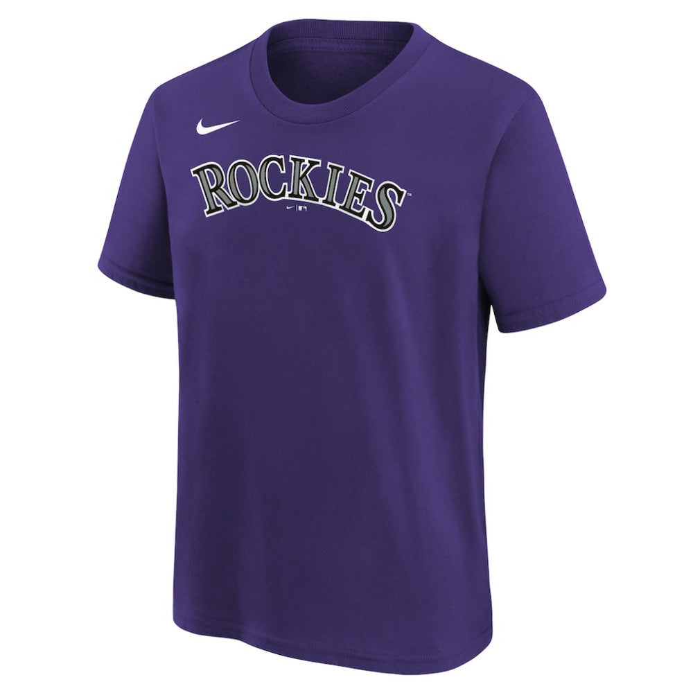 Kris Bryant Colorado Rockies Youth Name & Number T-Shirt Purple