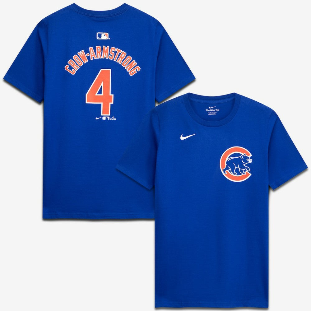 Pete Crow-Armstrong Chicago Cubs Youth Name & Number T-Shirt Royal