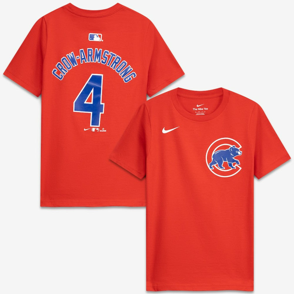 Pete Crow-Armstrong Chicago Cubs Youth Name & Number T-Shirt Red