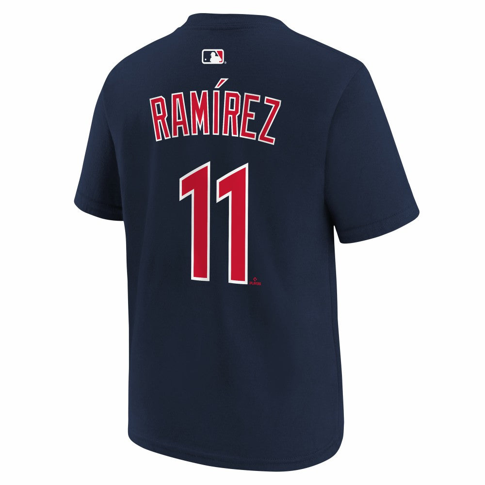 José Ramírez Cleveland Guardians Youth Name & Number T-Shirt Navy