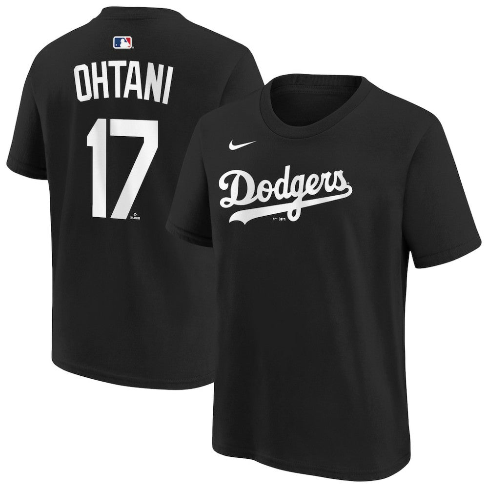 Shohei Ohtani Los Angeles Dodgers Youth Name & Number T-Shirt Black