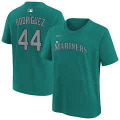 Julio Rodríguez Seattle Mariners Youth Name & Number T-Shirt Teal