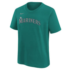 Julio Rodríguez Seattle Mariners Youth Name & Number T-Shirt Teal