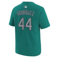 Julio Rodríguez Seattle Mariners Youth Name & Number T-Shirt Teal