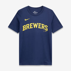 Jackson Chourio Milwaukee Brewers Youth Name & Number T-Shirt Navy