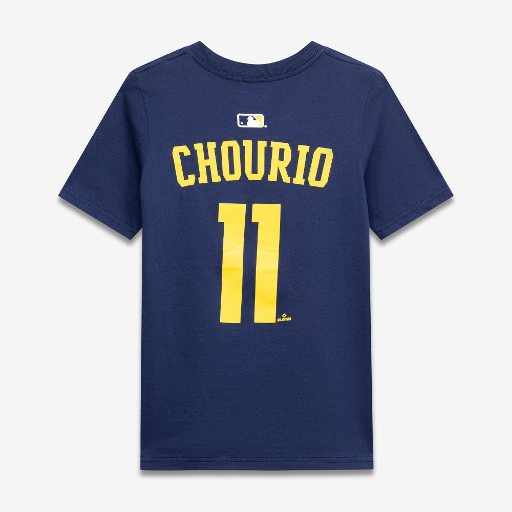 Jackson Chourio Milwaukee Brewers Youth Name & Number T-Shirt Navy