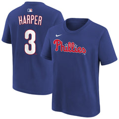 Bryce Harper Philadelphia Phillies Youth Name & Number T-Shirt Royal