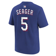 Corey Seager Texas Rangers Youth Name & Number T-Shirt Royal