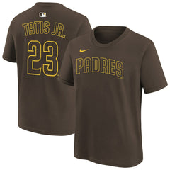 Fernando Tatis Jr. San Diego Padres Youth Name & Number T-Shirt Brown