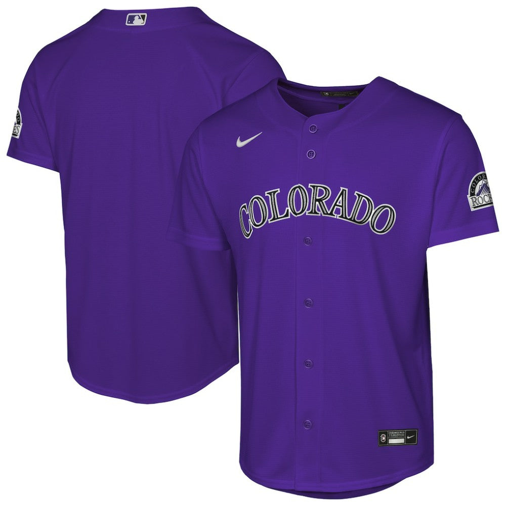 Colorado Rockies Youth Alternate 2 Stadium Jersey Purple