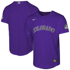 Colorado Rockies Youth Alternate 2 Stadium Jersey Purple