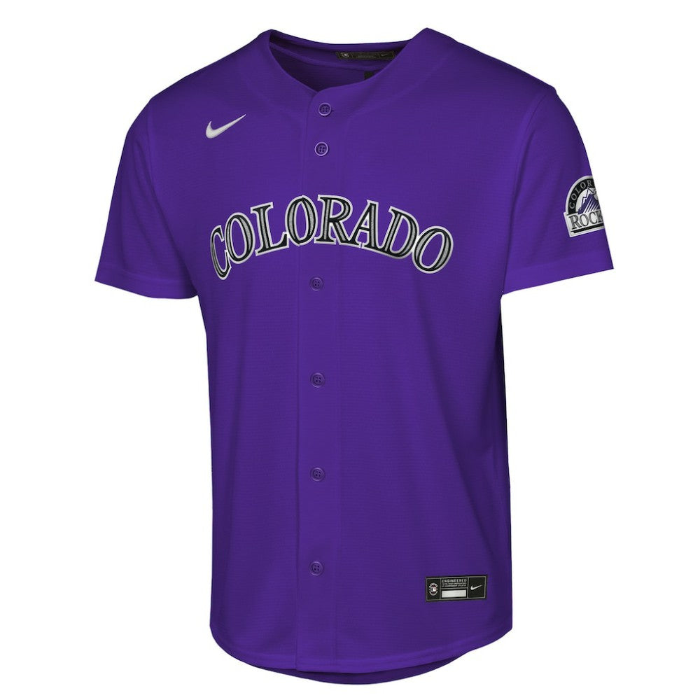 Colorado Rockies Youth Alternate 2 Stadium Jersey Purple