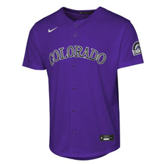 Colorado Rockies Youth Alternate 2 Stadium Jersey Purple