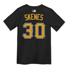 Paul Skenes Pittsburgh Pirates Preschool Name & Number T-Shirt Black