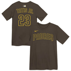 Fernando Tatis Jr. San Diego Padres Preschool Name & Number T-Shirt Brown