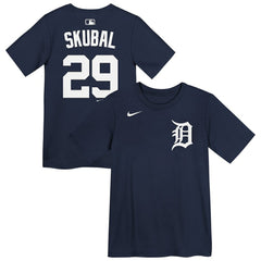 Tarik Skubal Detroit Tigers Preschool Name & Number T-Shirt Navy