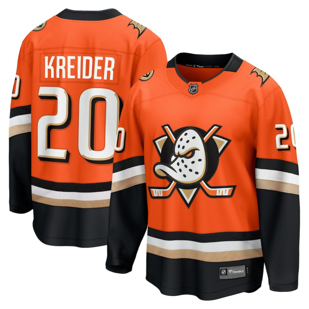 Chris Kreider Anaheim Ducks Fanatics Home Breakaway Jersey - Orange Jerseys