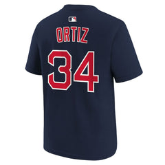 David Ortiz Boston Red Sox Youth Name & Number T-Shirt Navy