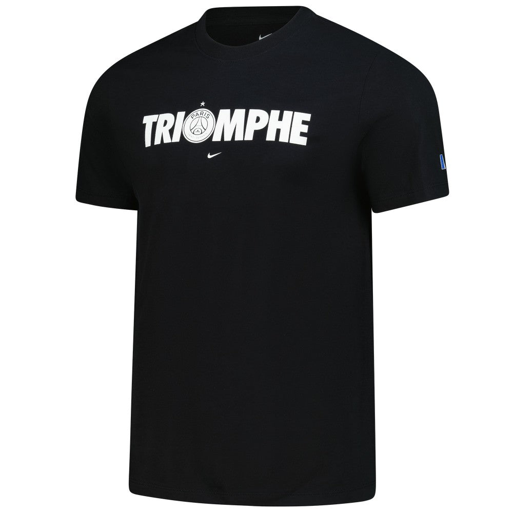 Paris Saint-Germain 2025 Champions of Europe Triomphe T-Shirt - Black discount