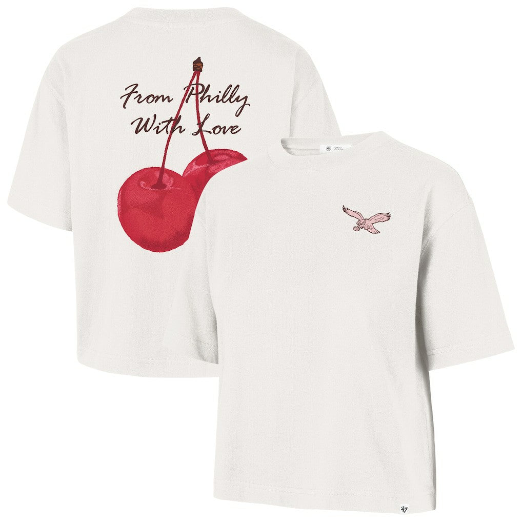 Philadelphia Eagles '47 Women's Love Letter Reed City T-Shirt - Cream discount