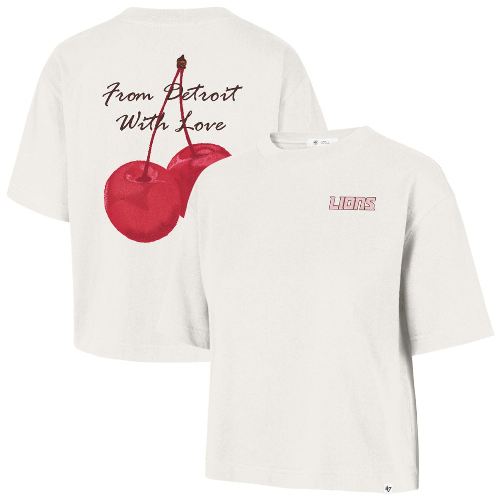 Detroit Lions '47 Women's Love Letter Reed City T-Shirt - Cream sale