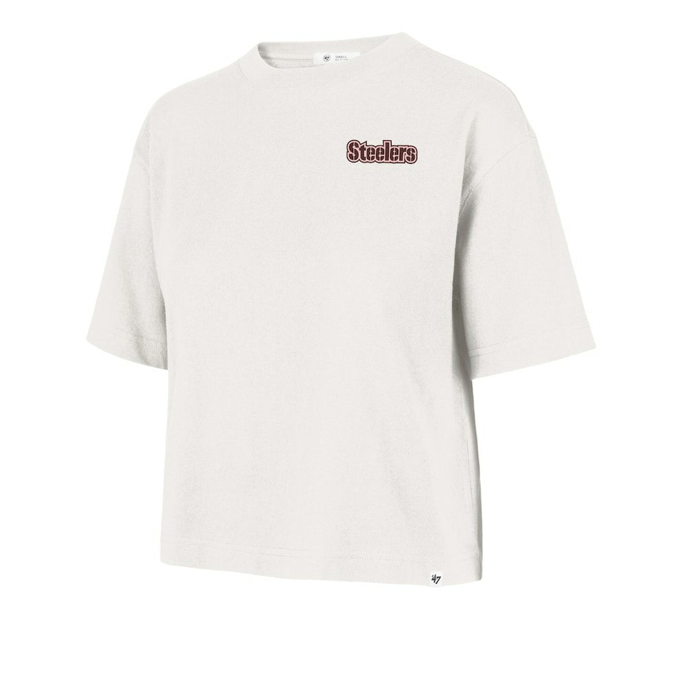 Pittsburgh Steelers '47 Women's Love Letter Reed City T-Shirt - Cream discount