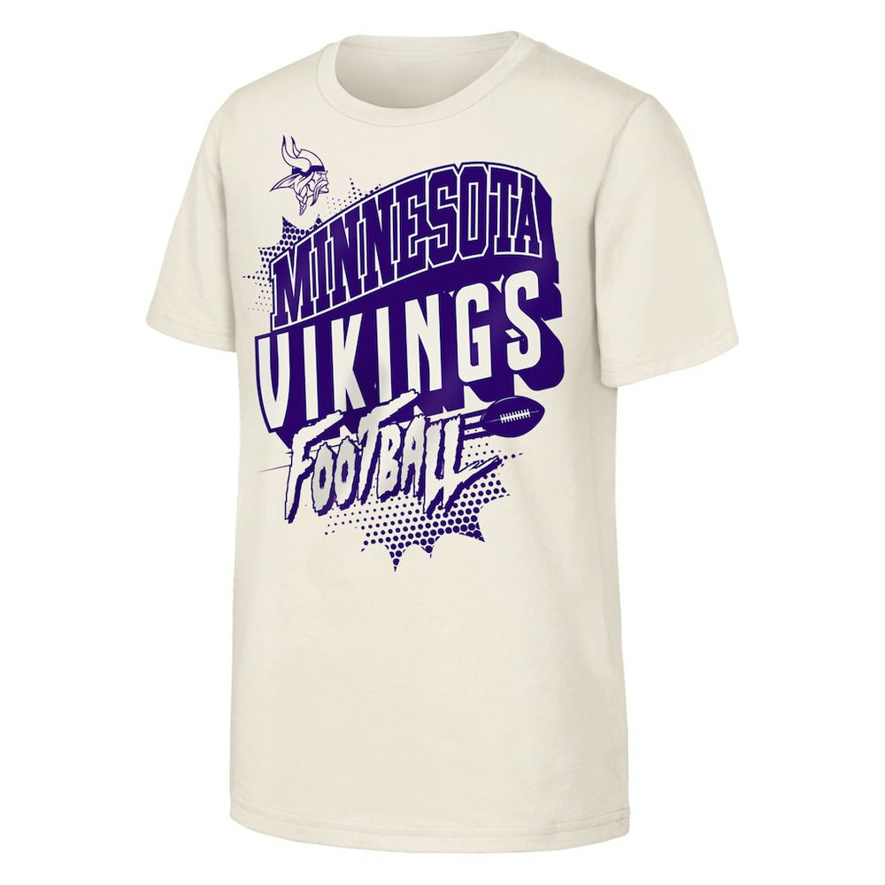 Minnesota Vikings Outerstuff Youth Action Comic T-Shirt - Natural outlet