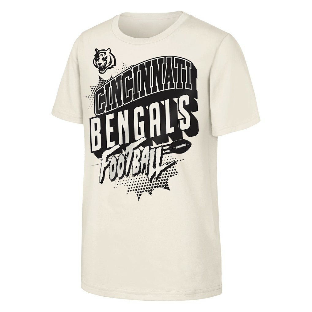 Cincinnati Bengals Outerstuff Youth Action Comic T-Shirt - Natural outlet